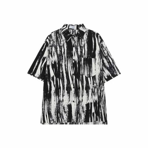 Riolio New Tie-dye Short Sleeve Shirts For Men Beach Streetwear Oversized T Shirt Man Elegant Fashion Harajuku Hawaiian Tops - Image 5
